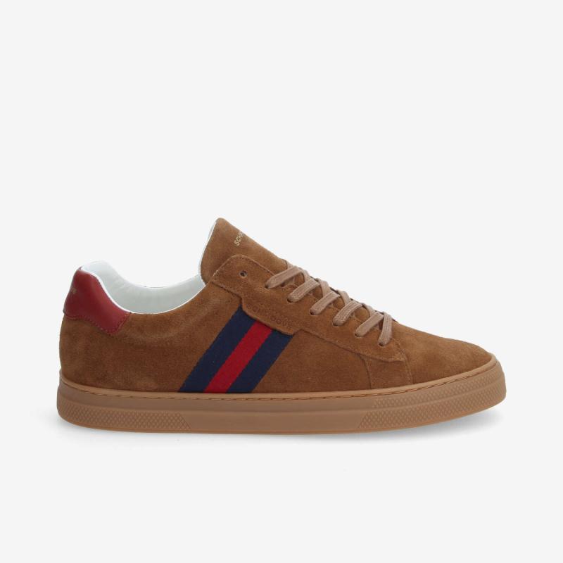 SPARK GANG M - SUEDE/STRAP - WHISKY/BLEU MARINE